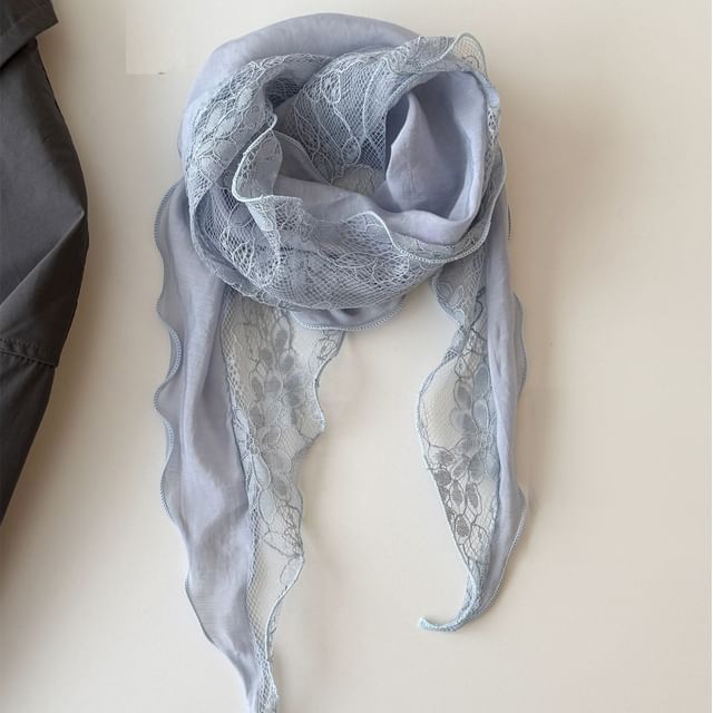 Panel Lettuce Edge Lace Scarf