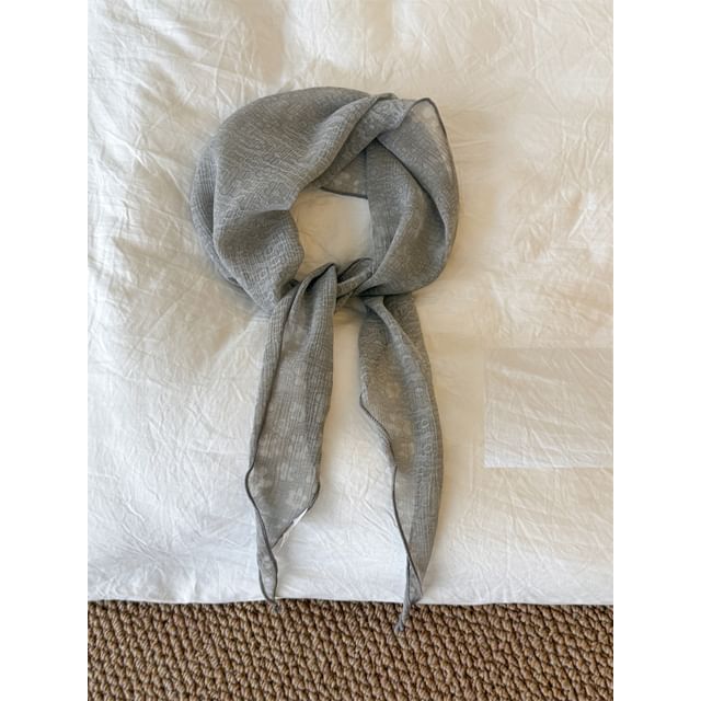 Scarf Floral Jacquard Sheer