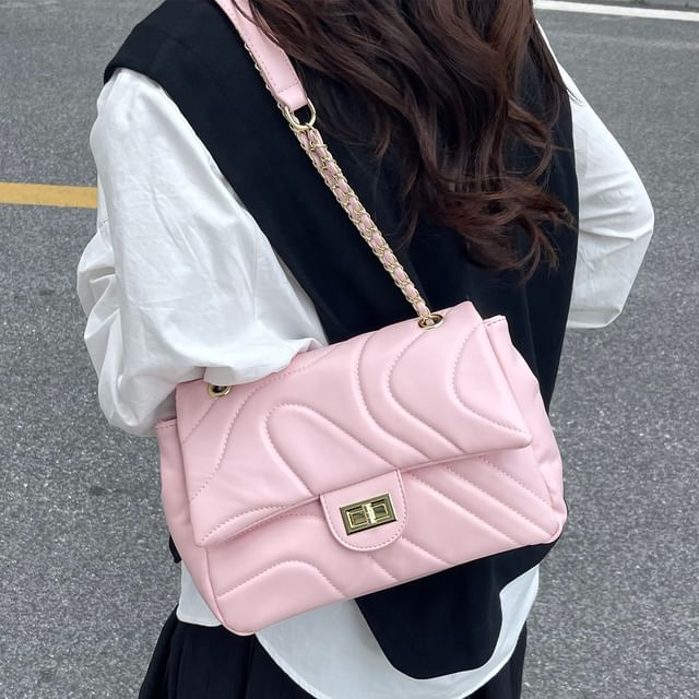 Plain Crossbody Leather Faux Flap Quilted Bag