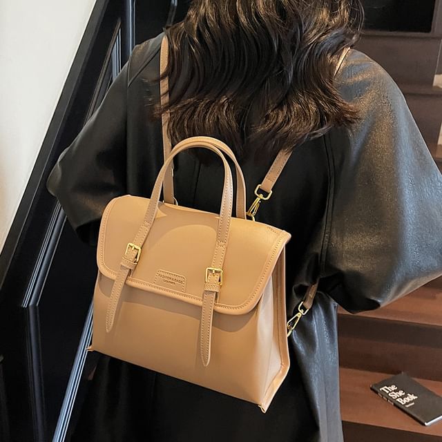 Backpack Faux Flap Leather