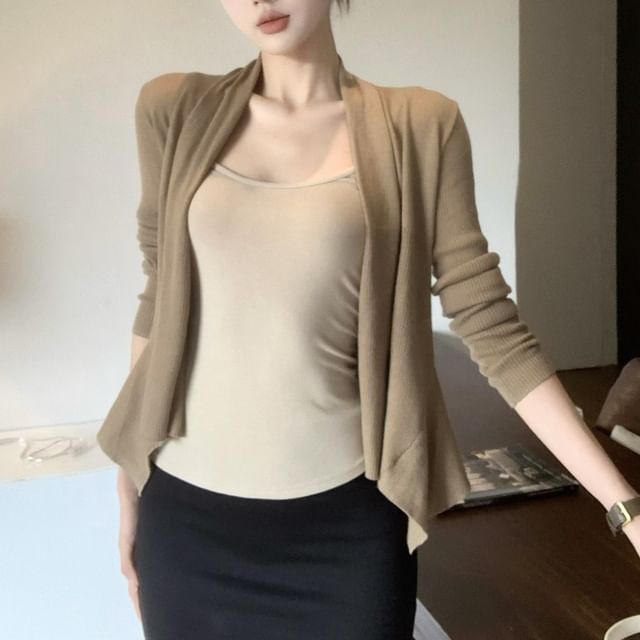 Crop Cami, Cardigan, and Mini Skirt Set