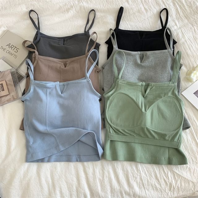 Cropped Sleeveless Camisole Top