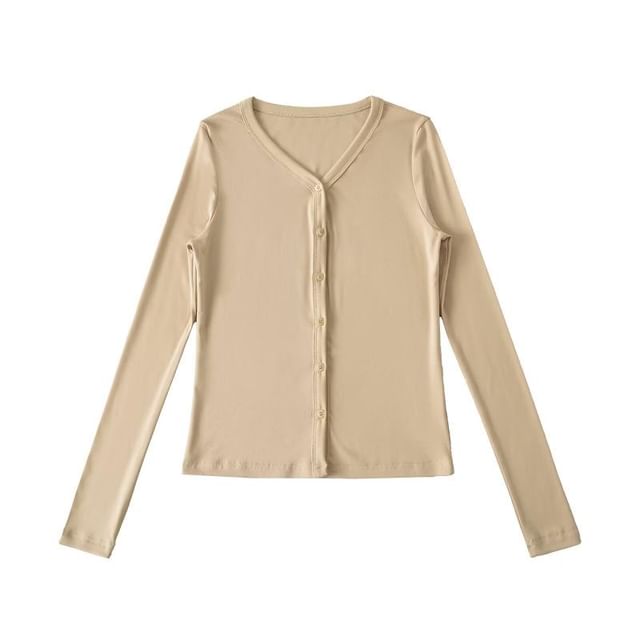 Classic V-Neck Knit Cardigan