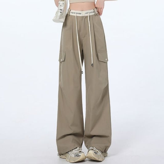 High Rise Wide Leg Cargo Pants (Various Designs)