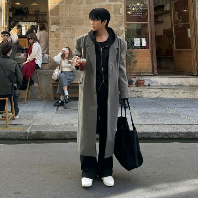 Wool Lapel Coat