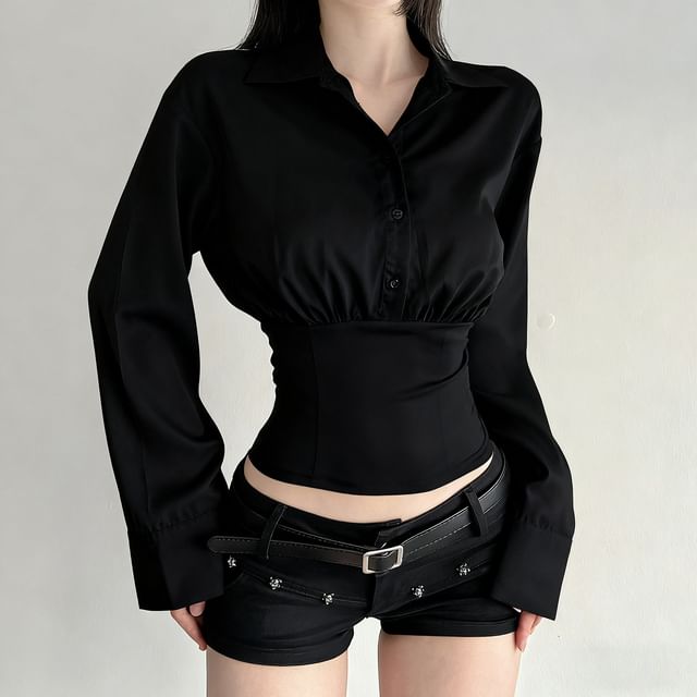 Slim-Fit Overhead Pullover Long Sleeve Shirt