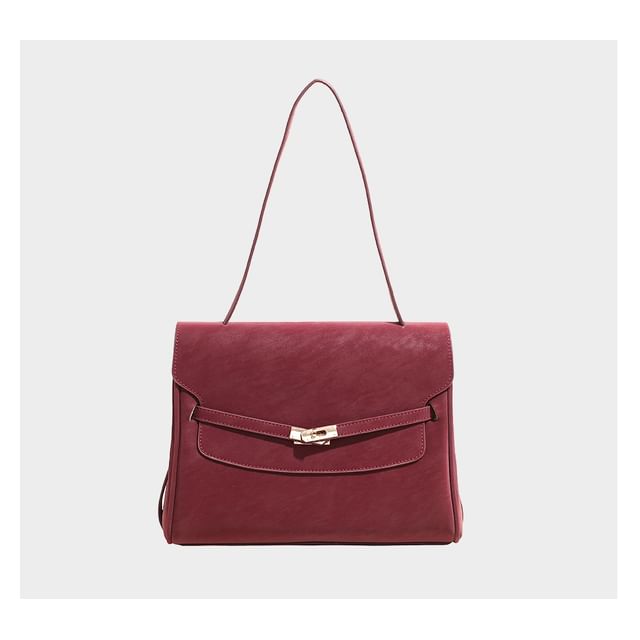 Buckle Flap Shoulder Bag