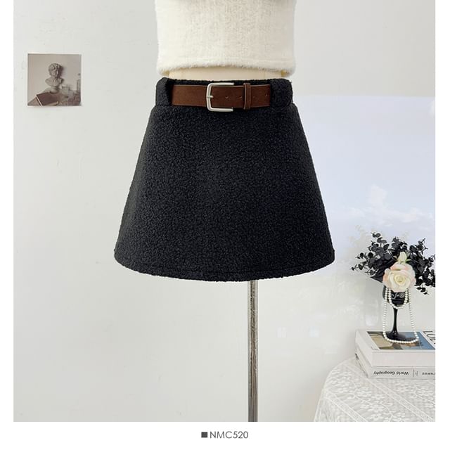 Fleece Mini A-Line Skirt