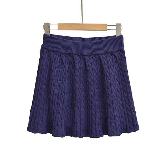 Cable Knit Mini A-Line Skirt