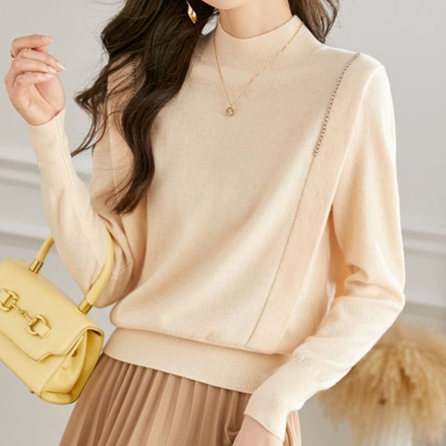Mock Neck Knit Sweater