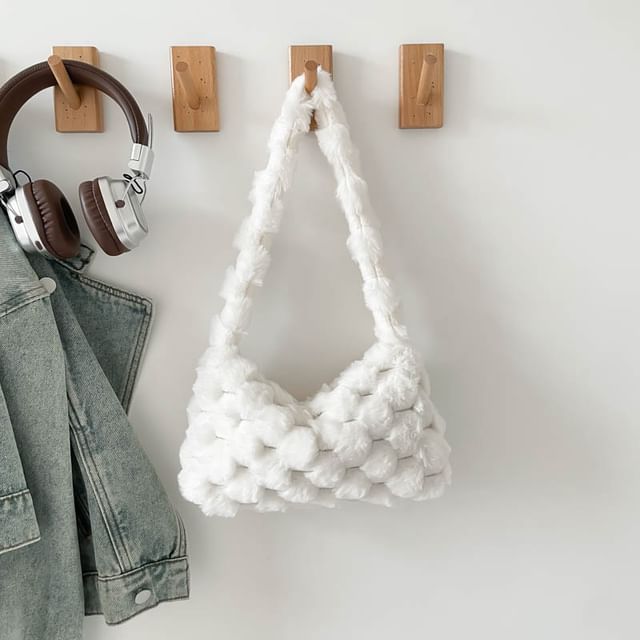 Fluffy Plain Shoulder Bag