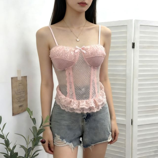 Sheer Spaghetti Strap Camisole