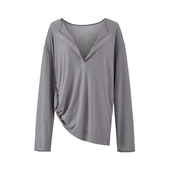 Classic Long-Sleeve V-Neck Tee