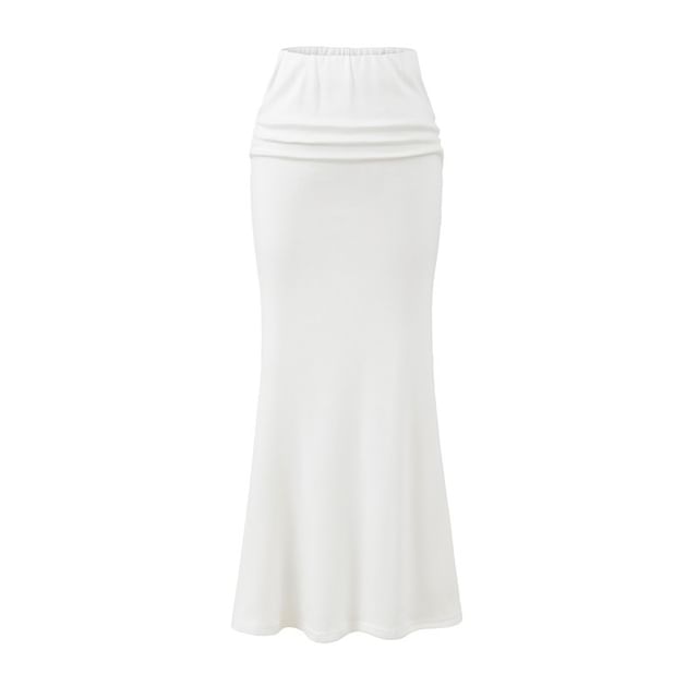 V-Neck Crop Top and Mermaid Pencil Skirt Set
