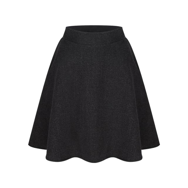 Crew Neck Knit Top with Mini A-Line Skirt