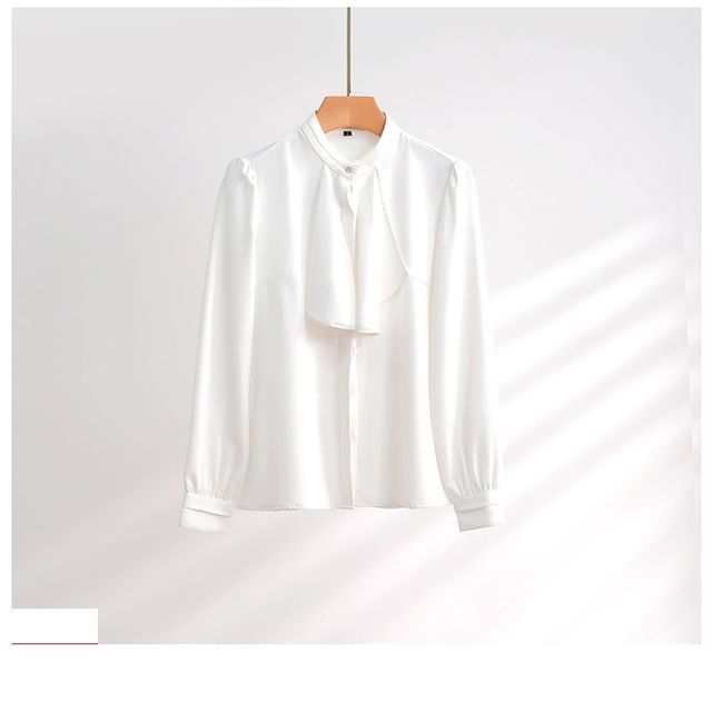 Ruffle Blouse & Midi A-Line Skirt Set