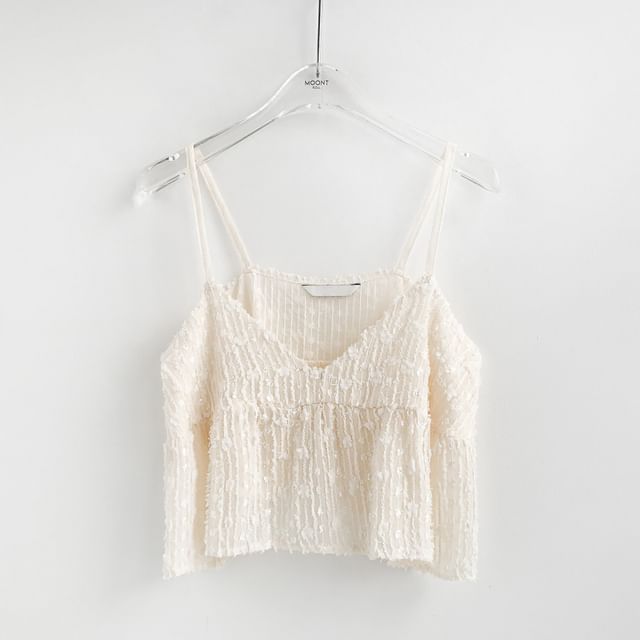 Textured Flowy V-Neck Camisole