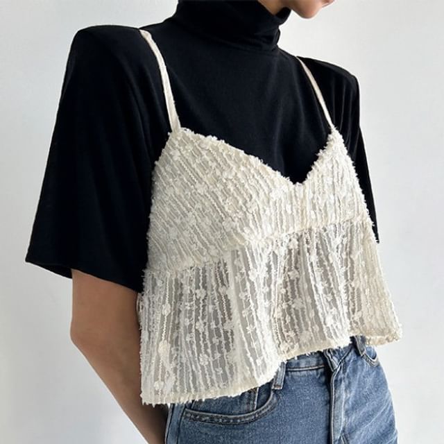 Textured Flowy V-Neck Camisole