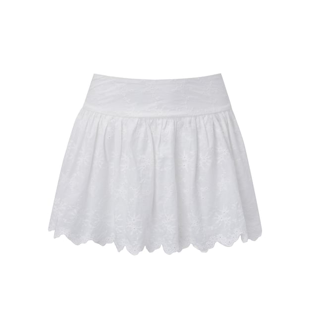 Square Neck Crop Top and Pleated Mini A-Line Skirt Set