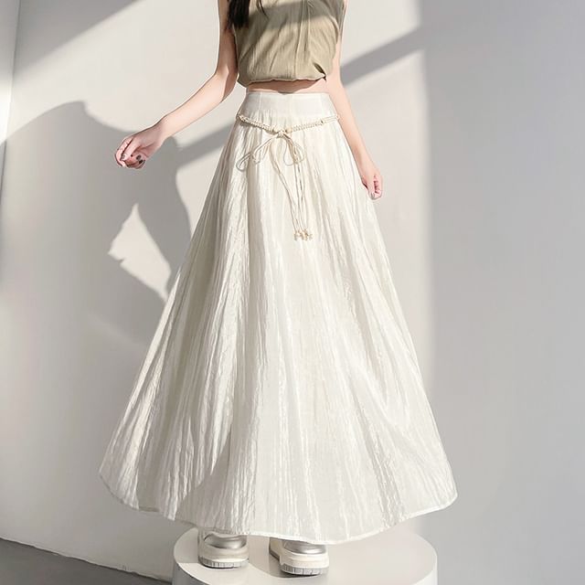 High-Waist Maxi A-Line Skirt - Altfashion Shop