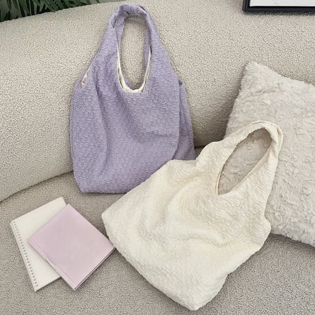 Plain Textured Tote Bag