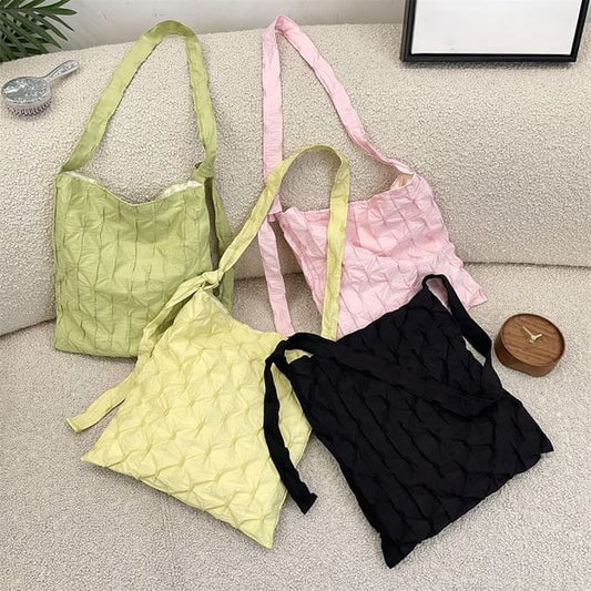 Plain Textured Tote Bag