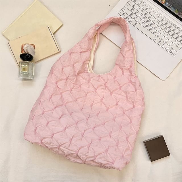 Plain Ruched Shopper Bag