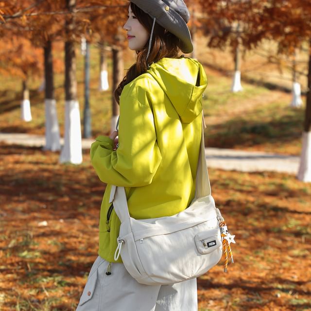Drawstring Fabric Crossbody Bag