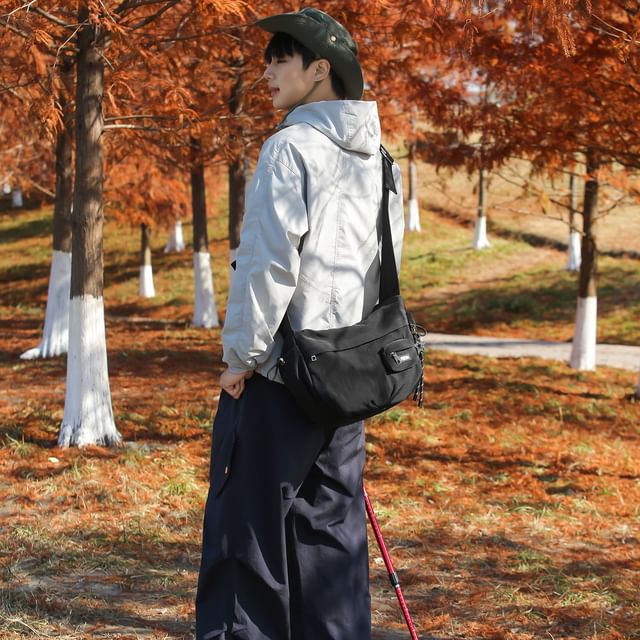 Drawstring Fabric Crossbody Bag