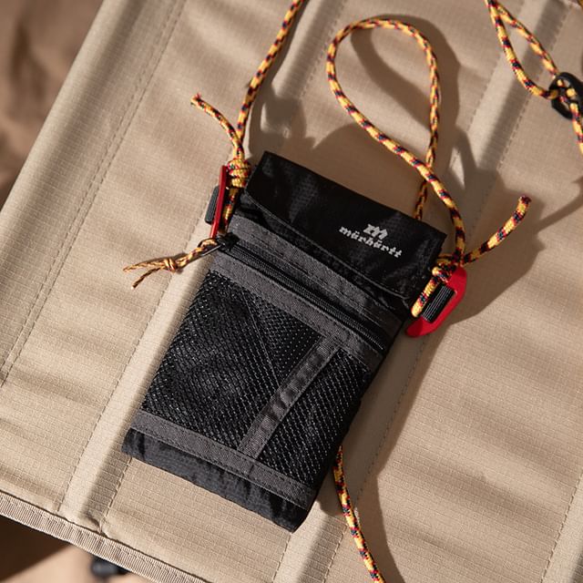 Flap Panel Mesh Crossbody Bag