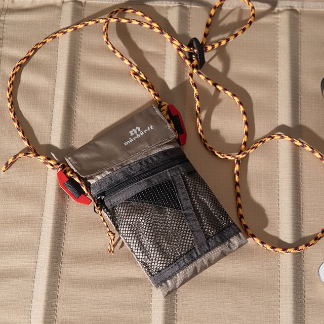 Flap Panel Mesh Crossbody Bag