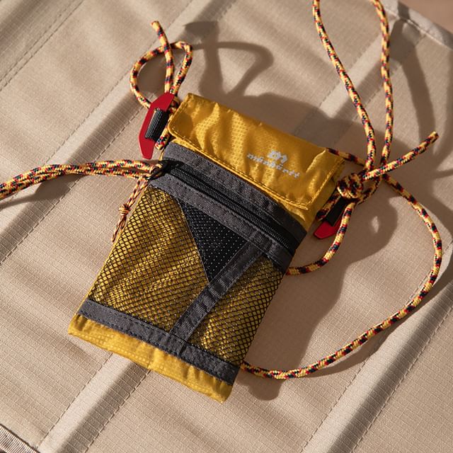 Flap Panel Mesh Crossbody Bag
