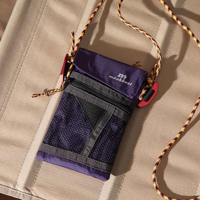 Flap Panel Mesh Crossbody Bag