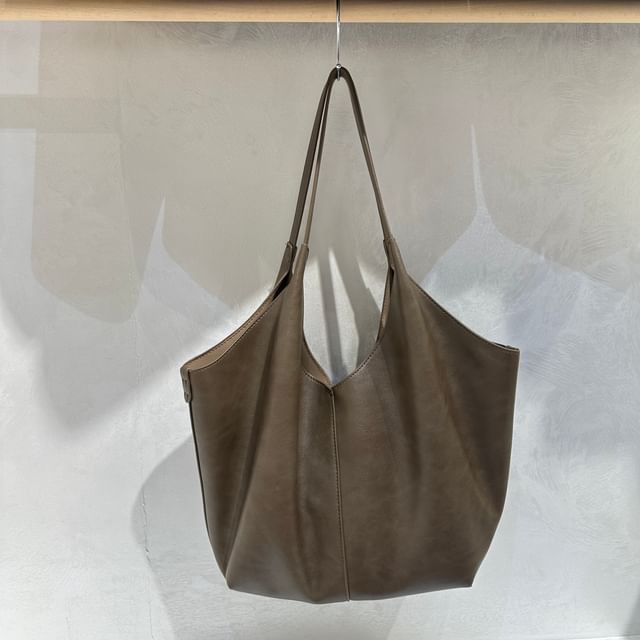 Faux Leather Tote Bag