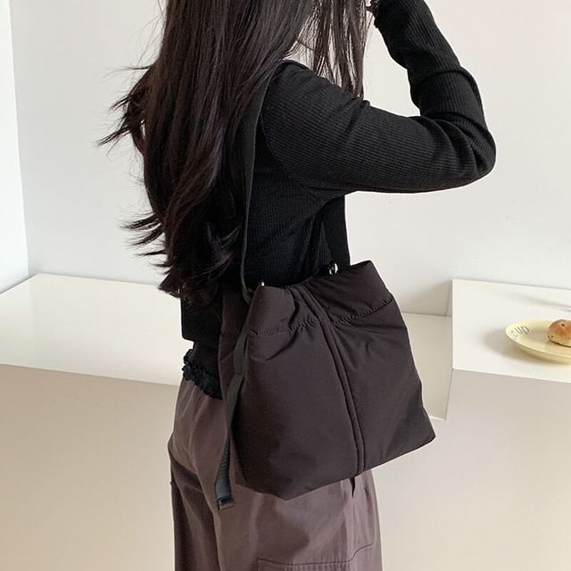 Plain Nylon Bucket Bag