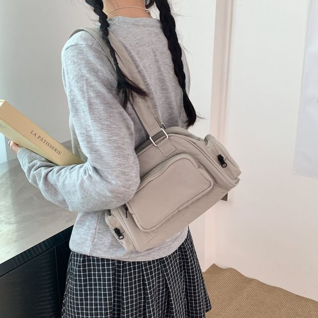 Plain Nylon Shoulder Bag