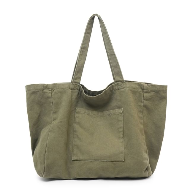 Oversized Canvas Plain Tote Bag