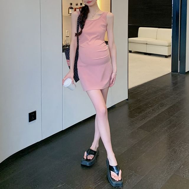Maternity Sheath Dress and Striped Shirt Set