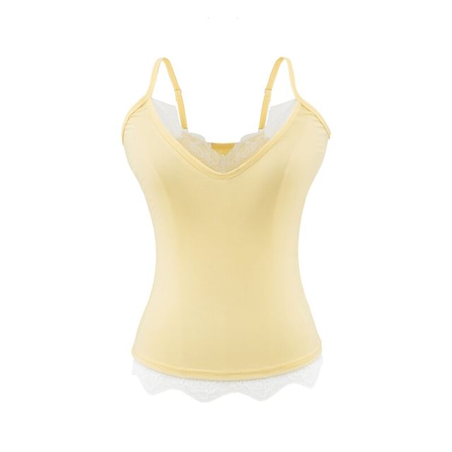 Lace Panel V-Neck Camisole