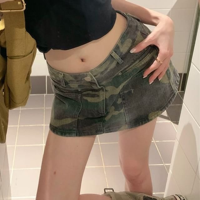 Studded Tank & Camo Pencil Skirt Set