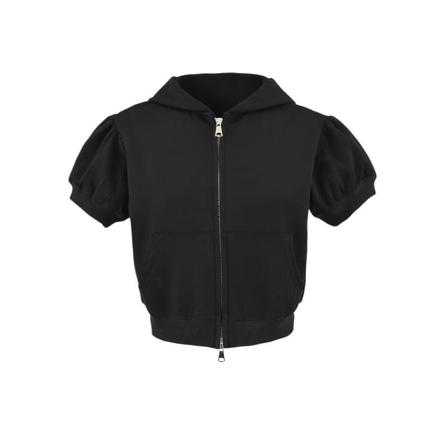 Zip-Up Crop Hoodie & Drawstring Hot Pants Set