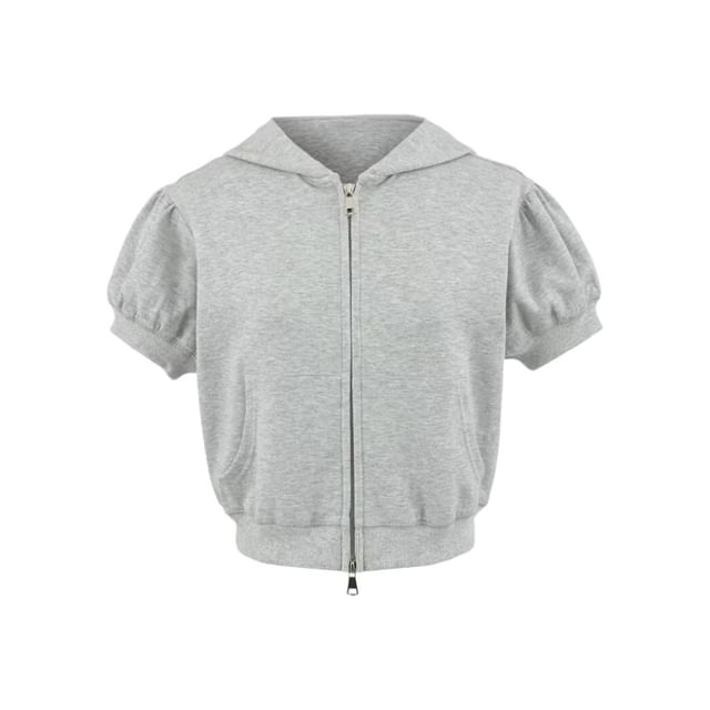 Zip-Up Crop Hoodie & Drawstring Hot Pants Set