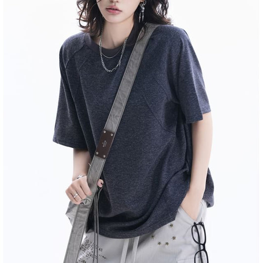 Crew Neck Oversized Short-Sleeve T-Shirt