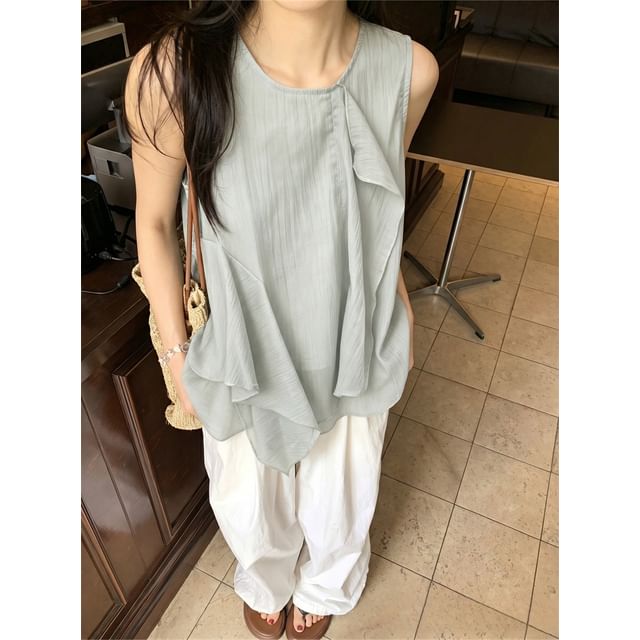 Plain Asymmetrical Camisole Top