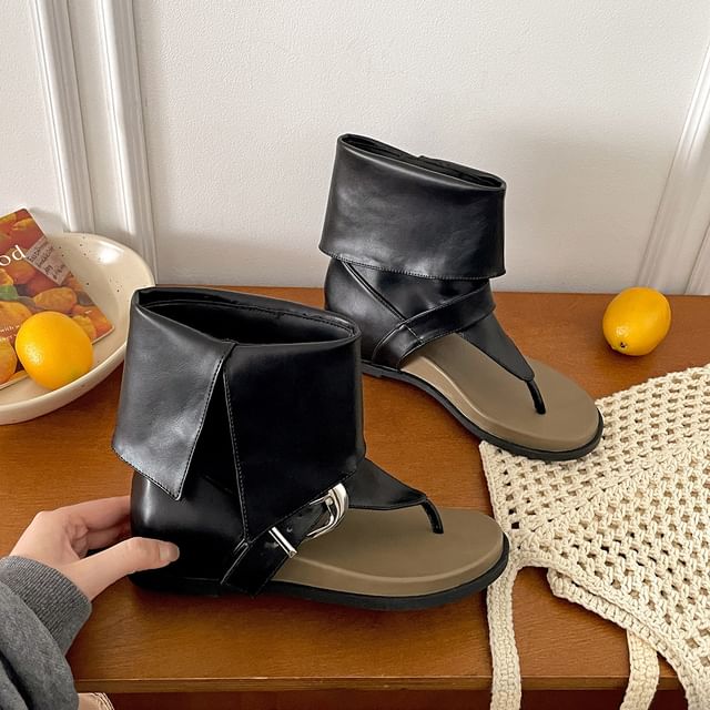 Buckled Thong Sandals