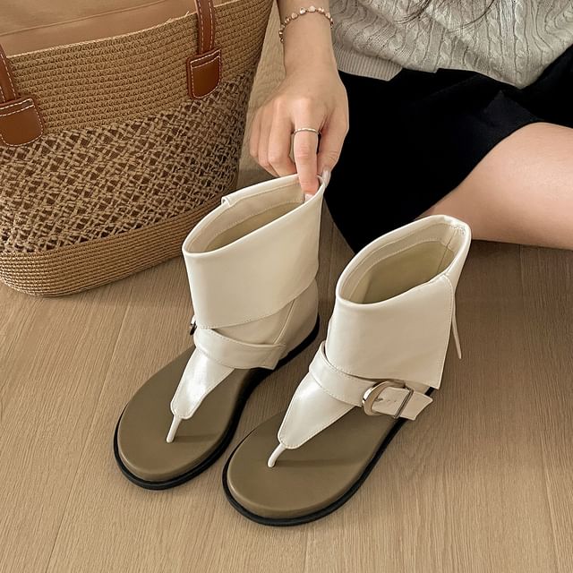 Buckled Thong Sandals
