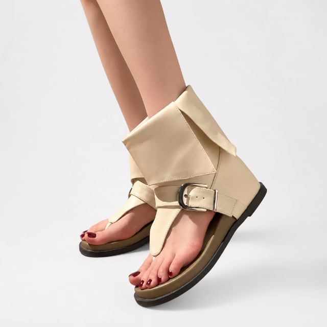 Buckled Thong Sandals