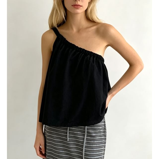 Loose-Fit Single-Shoulder Tank
