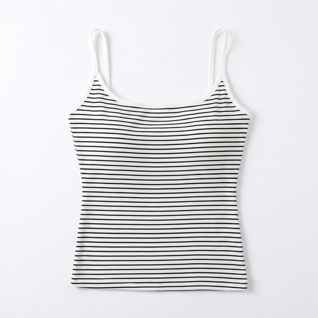 Striped Scoop Neck Spaghetti Strap Camisole