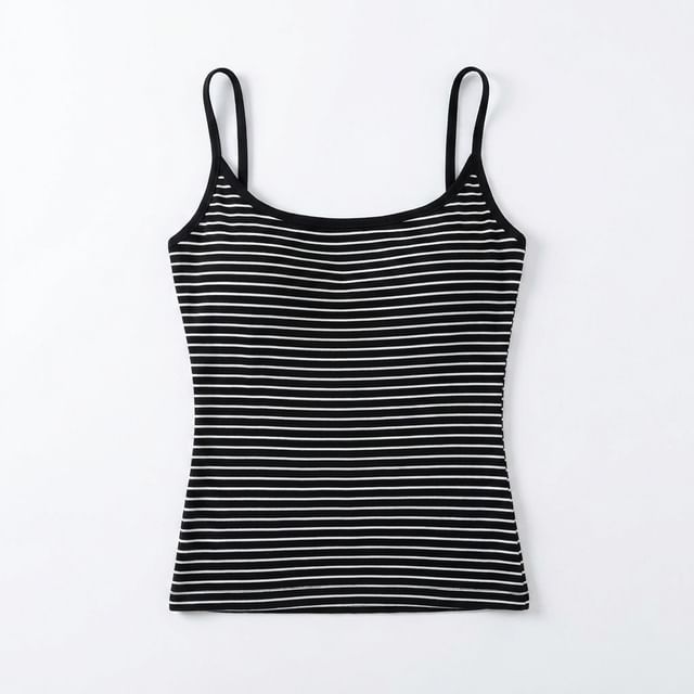 Striped Scoop Neck Spaghetti Strap Camisole